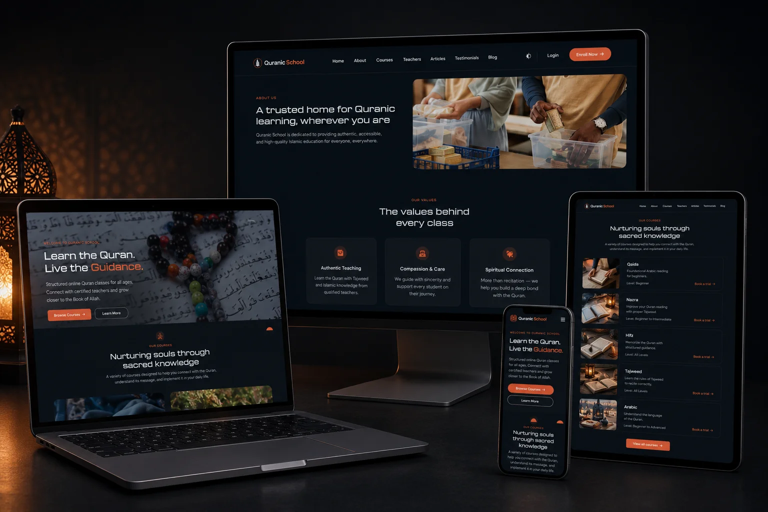 Qanadeel Website Mockup